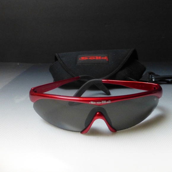 bolle sunglasses fire red frames with clip on case main image 4